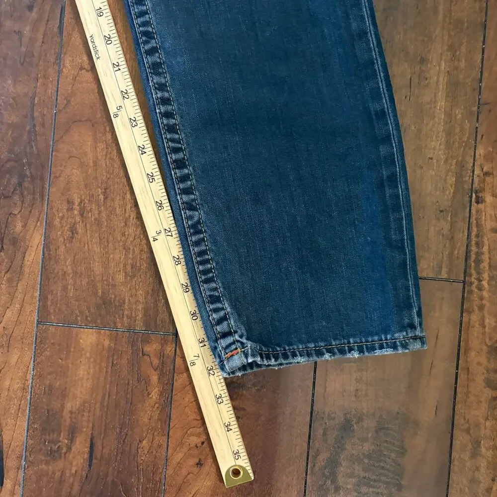 True Religion Jeans Mens 38x32 Blue Slim Fit Streetwear Faded Distressed